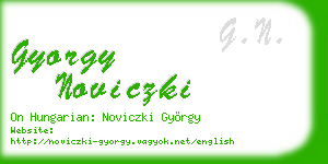 gyorgy noviczki business card